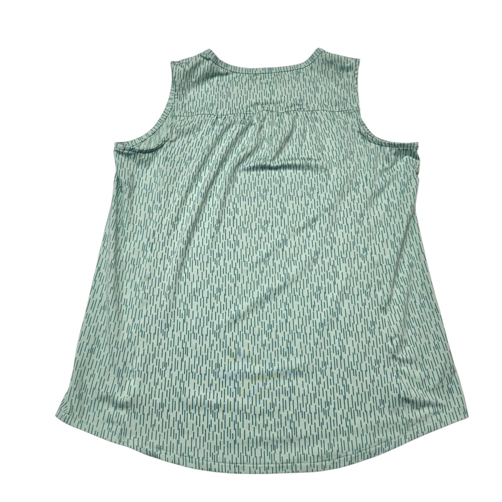 Duluth Trading Co Tank Top Womens L Green Armachillo Cooling V-Neck Printed - Picture 3 of 8